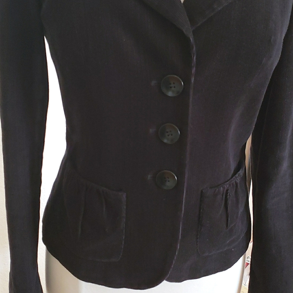 Halogen Corduroy Black Blazer Size Small - Picture 2 of 13